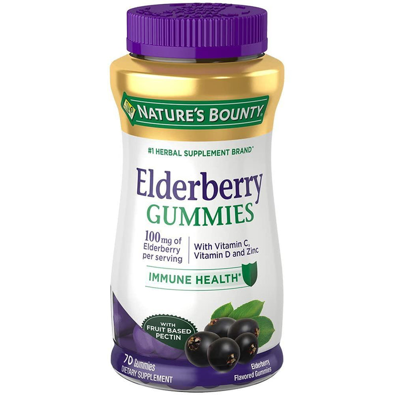 Nature's Bounty Nature's Bounty Elderberry Gummies, 100 Mg, 70 Gummies Personal Care