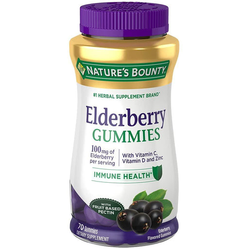 Nature's Bounty Nature's Bounty Elderberry Gummies, 100 Mg, 70 Gummies Personal Care White Smoke