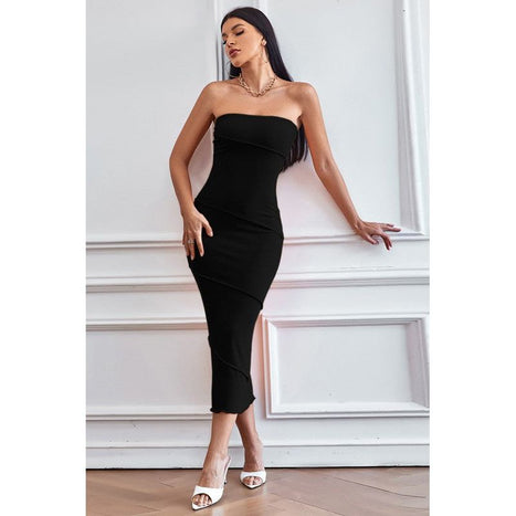 By Claude Sexy Black Maxi Fashion Party Dress