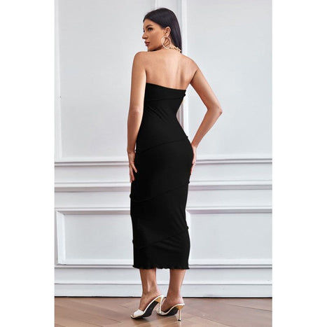 By Claude Sexy Black Maxi Fashion Party Dress