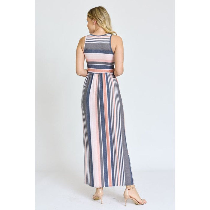 Vintage Stripe Maxi Dress