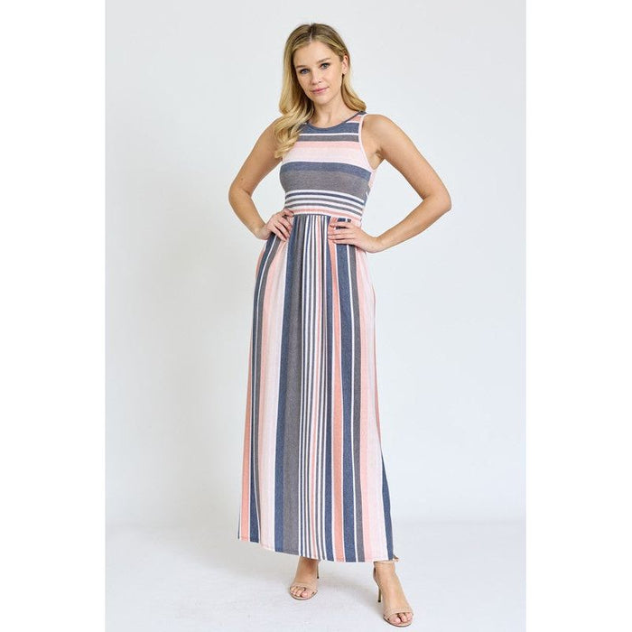 Vintage Stripe Maxi Dress