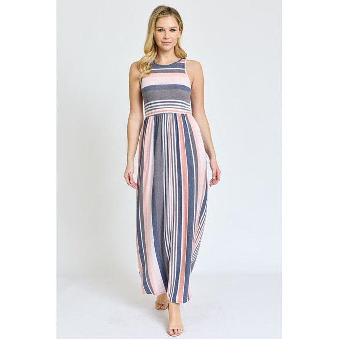 Vintage Stripe Maxi Dress