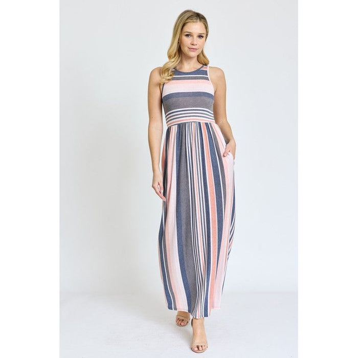 Vintage Stripe Maxi Dress