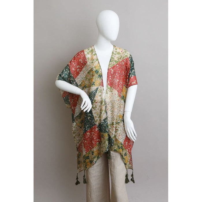 Allover Floral Print Kimono