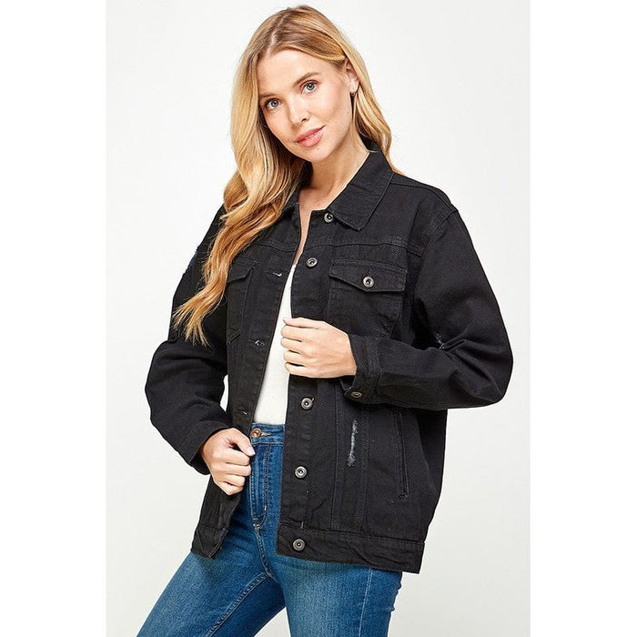 Women's Denim  Jacket with Fleece Hoodies