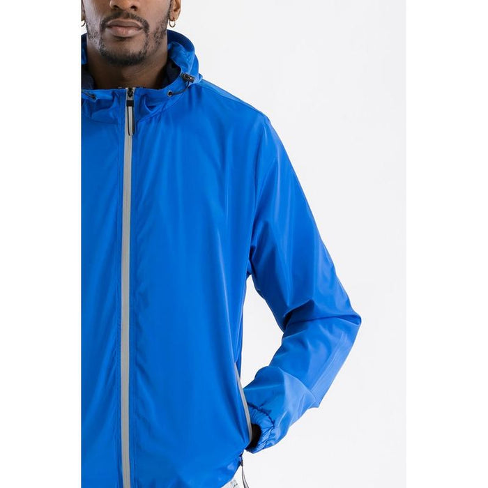 SOLID HOODED LIGHTWEIGHT WINDBREAKER JACKET