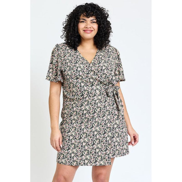 Ditsy Floral Wrap Dress