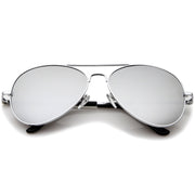 zeroUV Premium Military Mirrored Lens Metal Aviator Sunglasses 1375 58mm Sunglasses