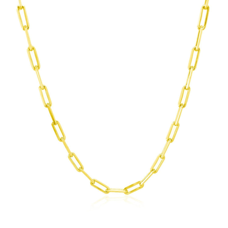 Bids.com 10K Yellow Gold Paperclip Chain (2.50 mm) Necklaces