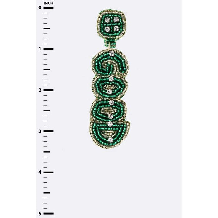 Lucky Beaded Saint Patricks Day Earrings