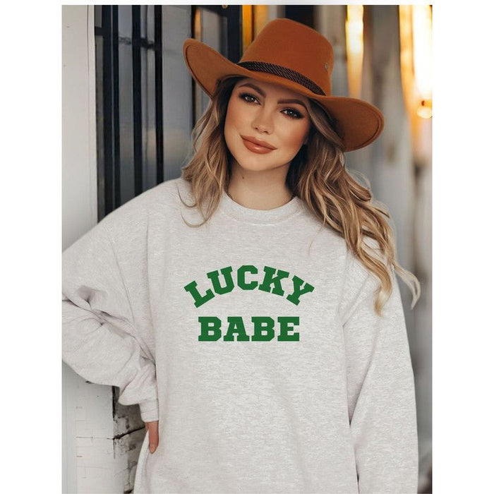 Lucky Babe St Patricks Day Sweatshirt