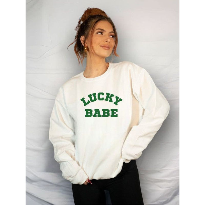 Lucky Babe St Patricks Day Sweatshirt