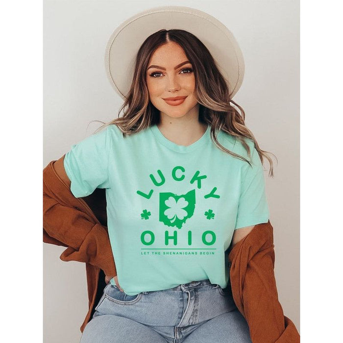 Lucky Ohio Patrick's Day Crew Tee