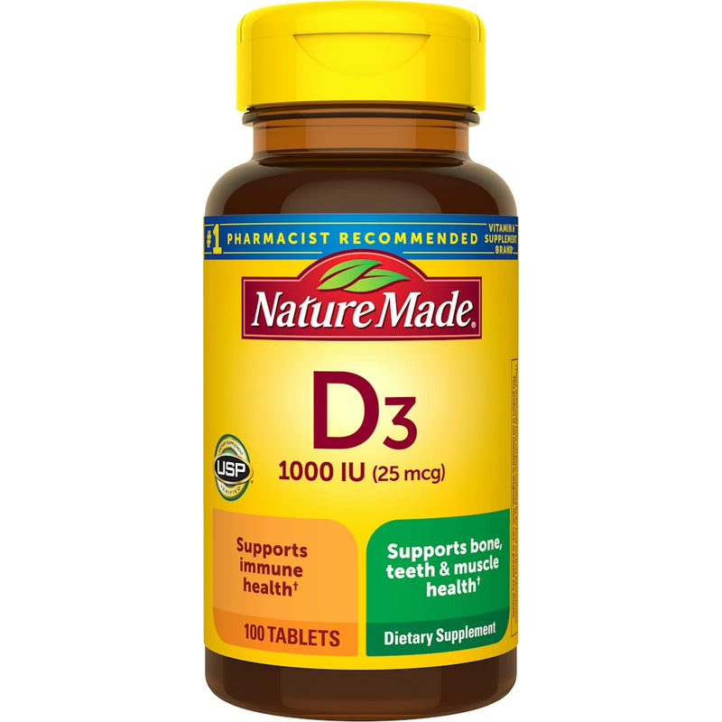 Nature Made Nature Made Vitamin D3 1000 IU 100 Tablets 25 Mcg Vitamins & Supplements