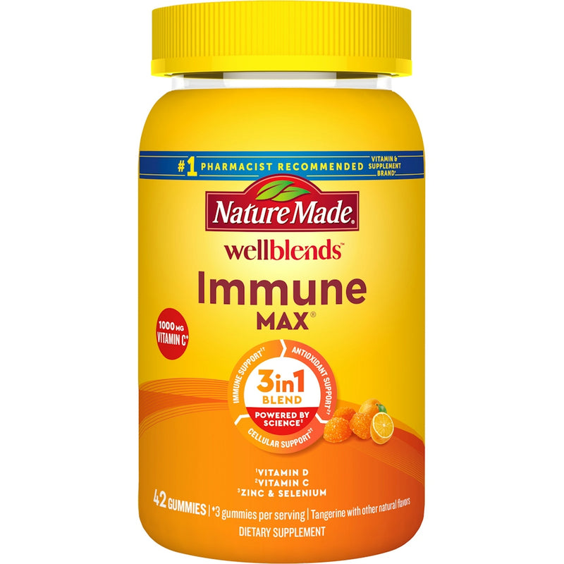 Nature Made Nature Made Immune Max, Tangerine, 3 In 1 Blend, Gummies Vitamins & Supplements