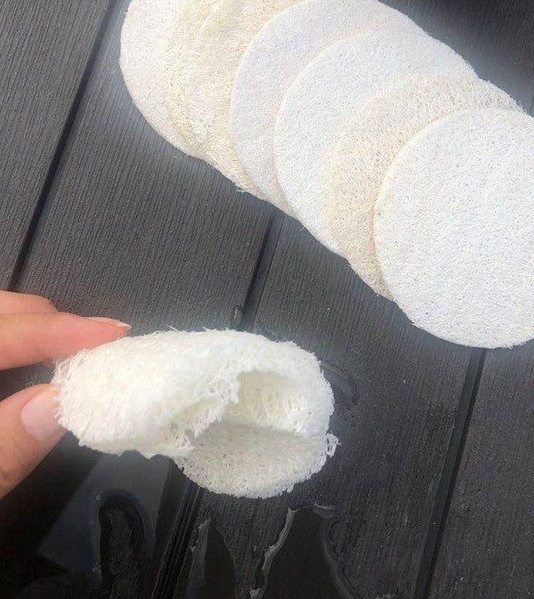 Natural Loofah Sponge Pads 5-pcs