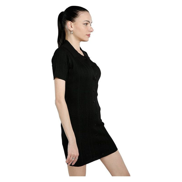 Collared Bodycon Sweater Dress