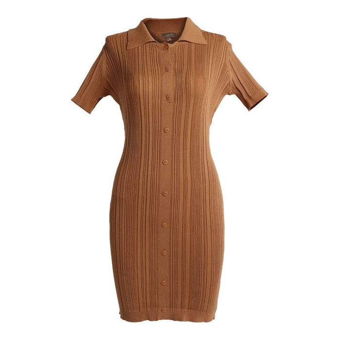 Collared Bodycon Sweater Dress