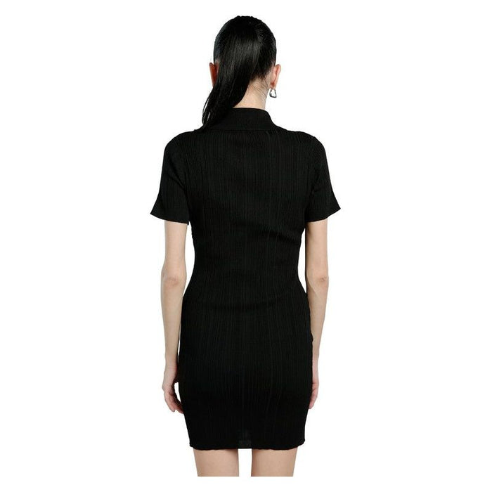 Collared Bodycon Sweater Dress