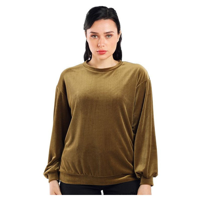 Drop Shoulder Corduroy Top