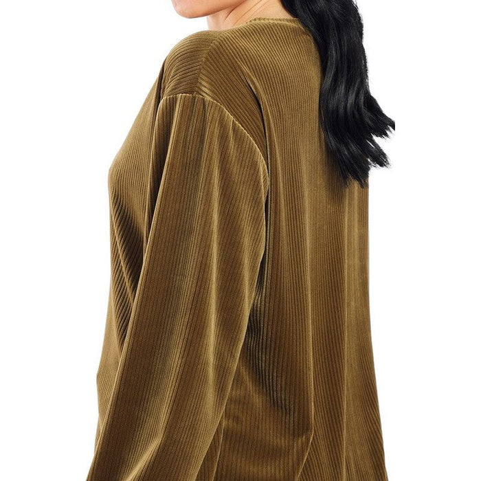 Drop Shoulder Corduroy Top