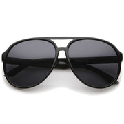 zeroUV Retro 1980's Fashion Plastic Aviator Polarized Lens Sunglasses 6119 Sunglasses