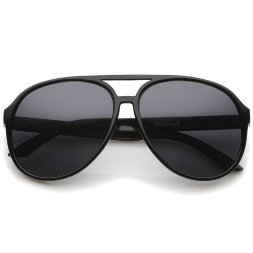 zeroUV Retro 1980's Fashion Plastic Aviator Polarized Lens Sunglasses 6119 Sunglasses