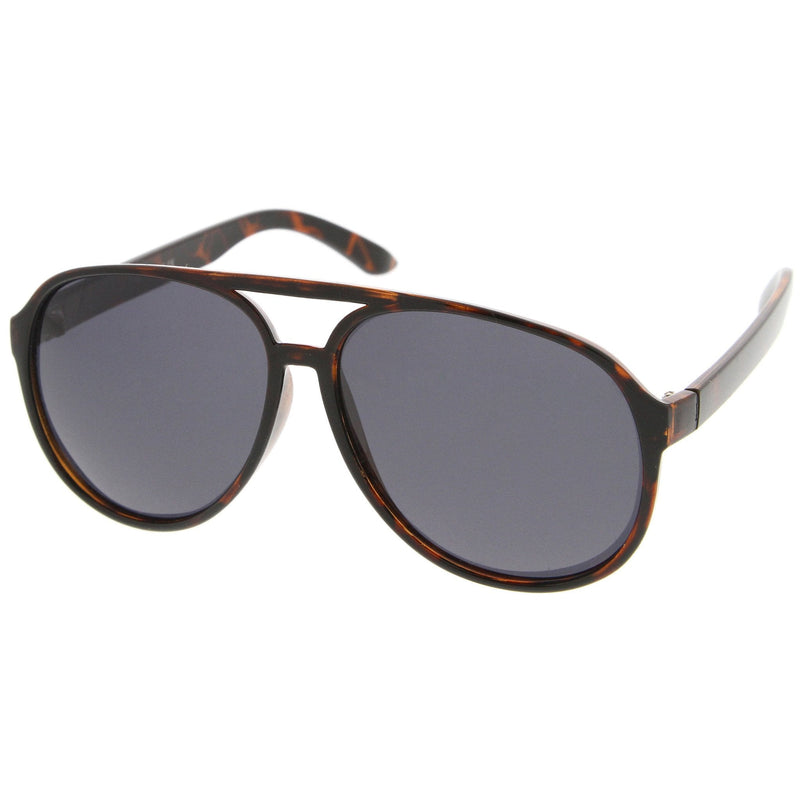zeroUV Retro 1980's Fashion Plastic Aviator Polarized Lens Sunglasses 6119 Sunglasses