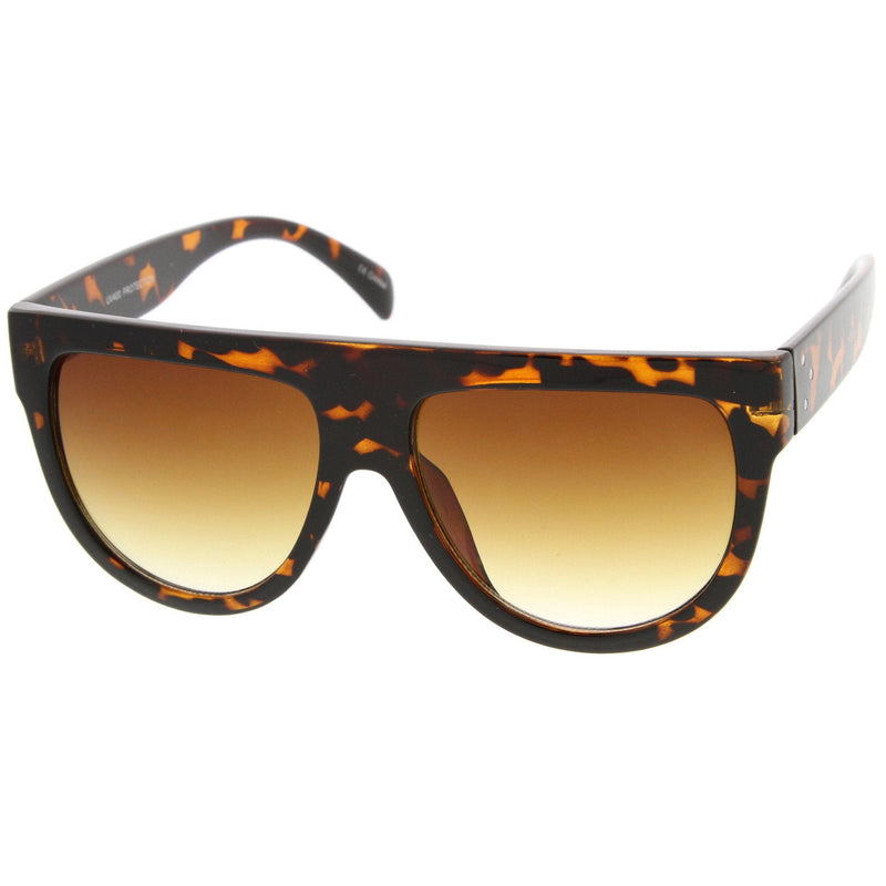 zeroUV Large Oversized Flat Top Teardrop Frame Aviator Sunglasses 9142 Sunglasses