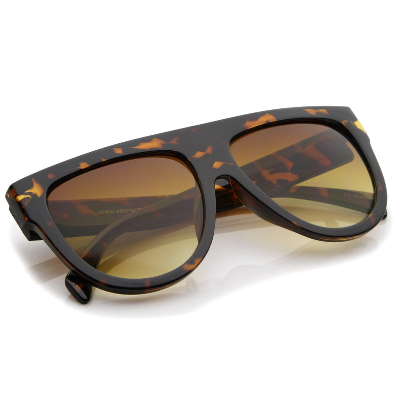 zeroUV Large Oversized Flat Top Teardrop Frame Aviator Sunglasses 9142 Sunglasses