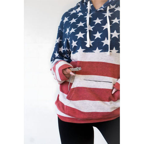 Ocean and 7th USA Flag Tailgate Hoodie