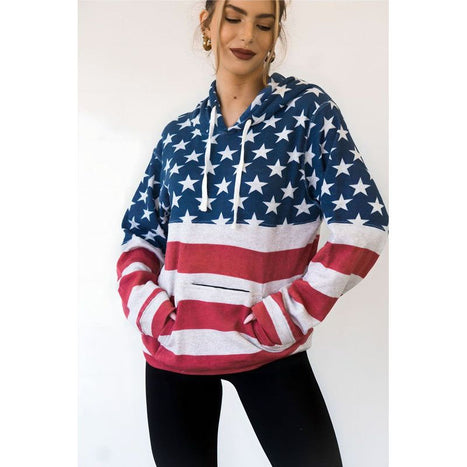 Ocean and 7th USA Flag Tailgate Hoodie