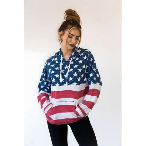 Ocean and 7th USA Flag Tailgate Hoodie