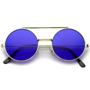 zeroUV Steampunk Vintage Circle Round Flip Up Vintage Sunglasses 8793 Sunglasses