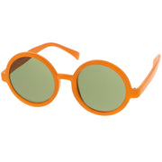 zeroUV 1980's Retro Round Sunglasses Fashion Sunglasses 8754 Sunglasses