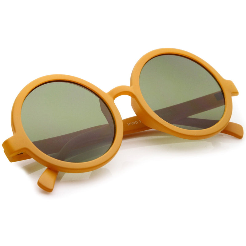 zeroUV 1980's Retro Round Sunglasses Fashion Sunglasses 8754 Sunglasses