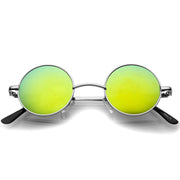 zeroUV Retro Lennon Style Round Circle Metal Mirror Lens Sunglasses 1408 Sunglasses