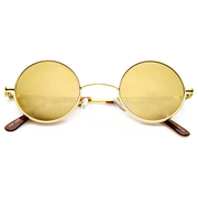 zeroUV Retro Lennon Style Round Circle Metal Mirror Lens Sunglasses 1408 Sunglasses