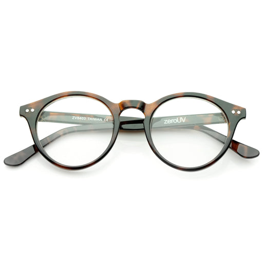 zeroUV Vintage European Clear Lens Small Round Glasses 8403 Glasses
