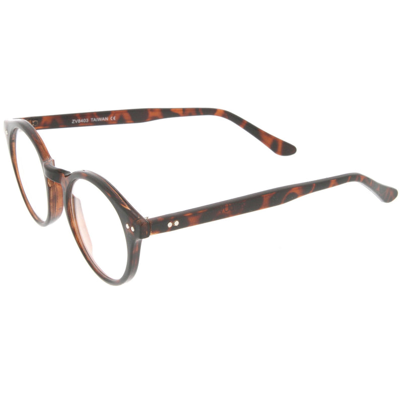 zeroUV Vintage European Clear Lens Small Round Glasses 8403 Glasses