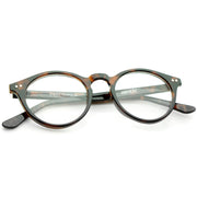 zeroUV Vintage European Clear Lens Small Round Glasses 8403 Glasses