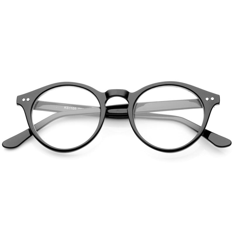 zeroUV Vintage European Clear Lens Small Round Glasses 8403 Glasses