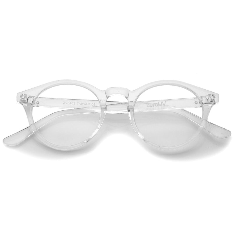 zeroUV Vintage European Clear Lens Small Round Glasses 8403 Glasses