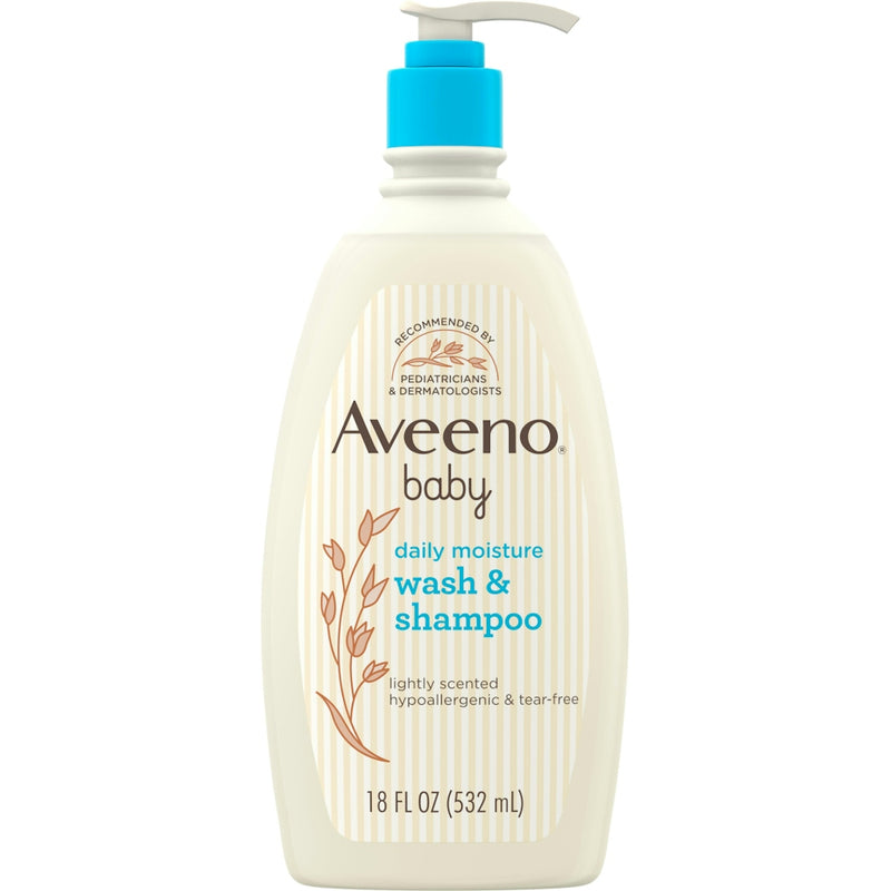Aveeno Aveeno Baby Daily Moisture Gentle Bath Wash & Shampoo – 18 fl. oz. Shampoo
