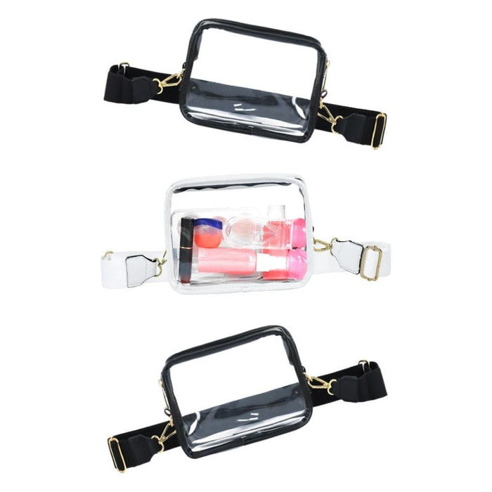 Clear Square Stadium Sling Bag Crossbody Strap