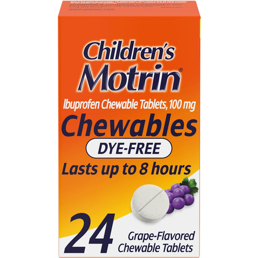 Children's Motrin Children's Motrin Ibuprofen, Chewables, 100 Mg, Tablets, Grape Flavor Grapes