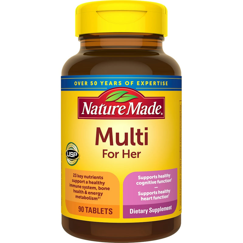 Nature Made Nature Made Women’s Multivitamin Tablets, 90 Count For Daily Nutritional Support Vitamins & Supplements White Smoke