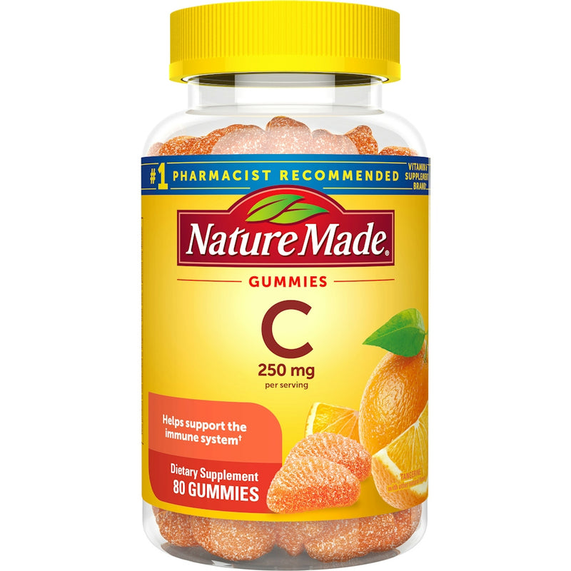 Nature Made Nature Made Vitamin C 125 mg Adult Gummies, Immune Support, Tangy Orange Flavor, 80 Count Vitamins & Supplements