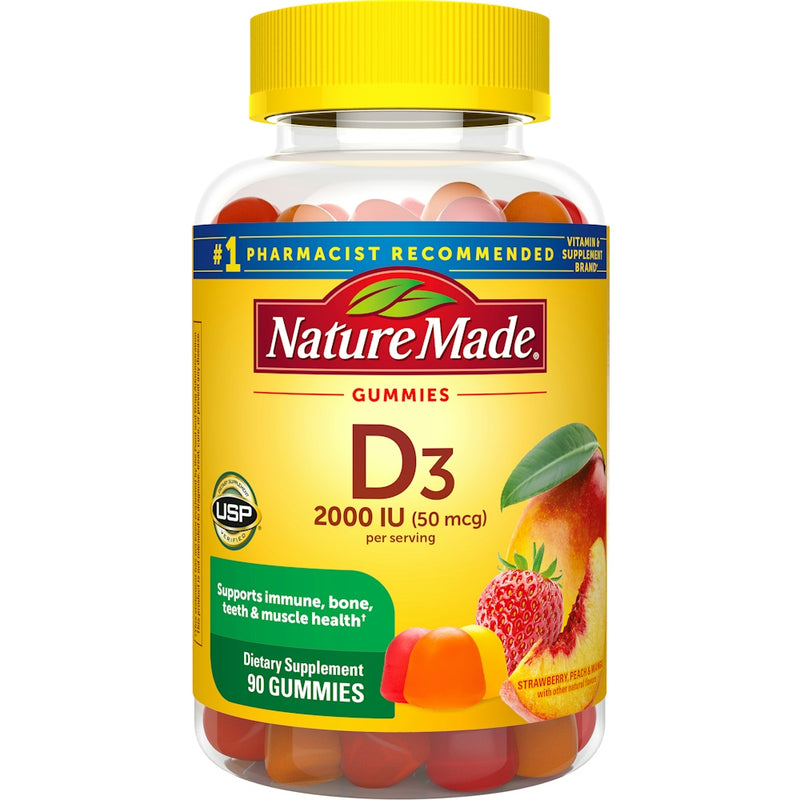 Nature Made Nature Made Vitamin D3 1000 IU (25 mcg) Adult Gummies, 90 Count Vitamins & Supplements